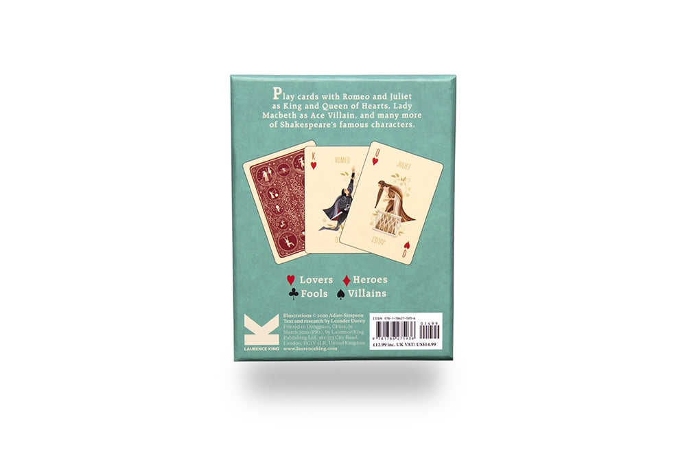 Shakespeare Playing Cards - Box Bottom