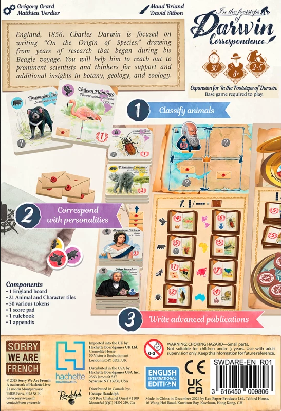 In the Footsteps of Darwin: Correspondence (expansion) Back