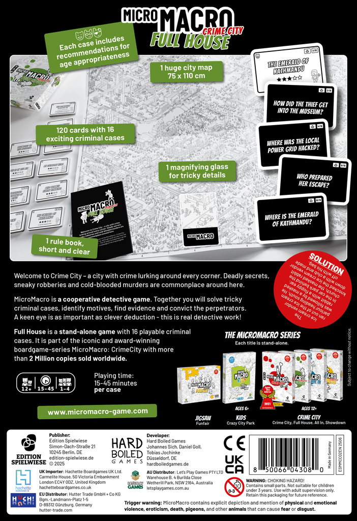 MicroMacro - Crime City: Full House - box bottom